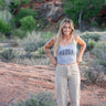 Agave Women's Thin Strap Tank Grey